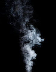 White Vapor Steam on Black