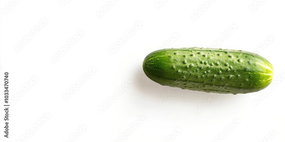 Poster cucumber isolated on a white background