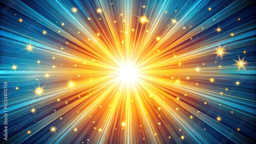 Canvas Prints dynamic starburst background with radiant beam