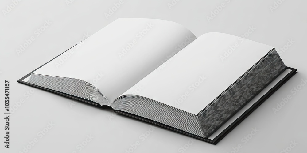 Poster book mockup with isolated background design