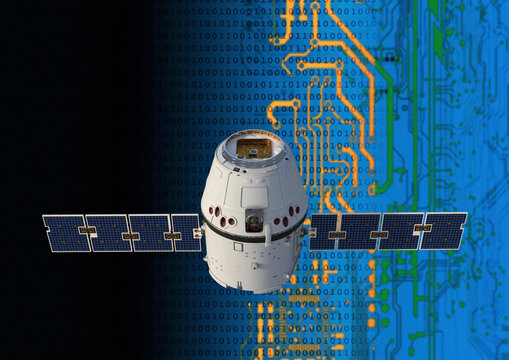 Satellite technology, conceptual illustration