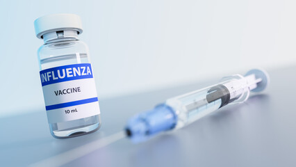 Flu vaccine, conceptual illustration