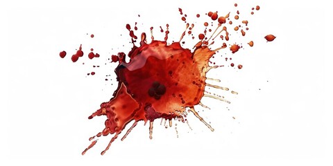 Photo of realistic blooodstain splash invertebrate abstract.