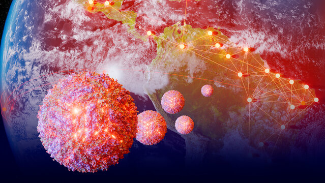 Zika virus epidemic, conceptual illustration