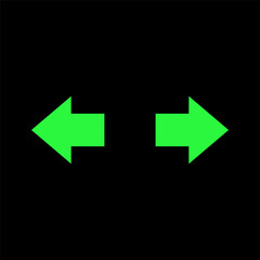 Car Turning Signal Sign. Vector Illustration. 