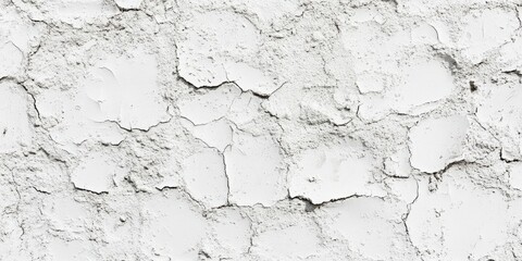 Obraz premium Surface texture of a white concrete wall, featuring a cement pattern with cracks, providing space for copy.