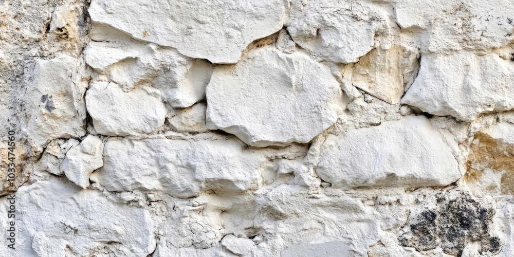 Poster texture, background: a wall covered in stone with a whitewashed finish.