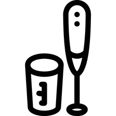 Simple vector icon immersion blender