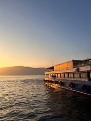 sunset on the river