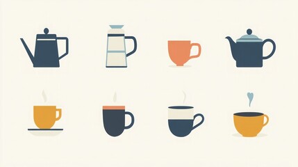 Tea and Coffee Icons: A Visual Delight