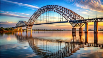 Obraz premium Hernando de Soto Bridge in Memphis over Mississippi River travel photography