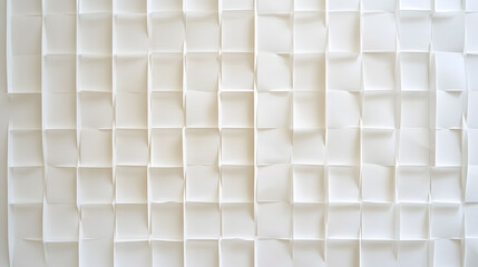 Abstract White Paper Square Grid Pattern - Minimalist Modern Design - Geometric Texture