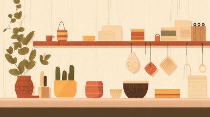 Boho Chic Shelf Decor: A Minimalist Home Styling Inspiration