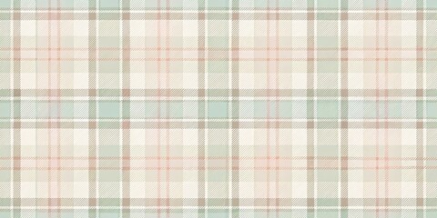 An Abstract Interwoven Plaid Pattern of Cream, Pale Green, and Subtle Salmon Hues