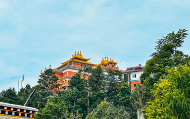 Naklejka premium Landscape view of Buddist Monastry in Nepal.