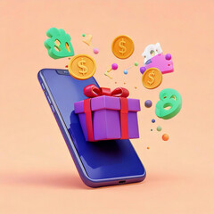 Smart phone app reward income rich person