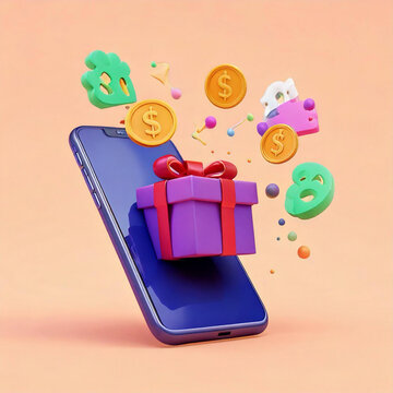 Smart phone app reward income rich person