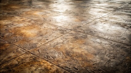 Medium shot stamped concrete floor texture background with rough grunge surface