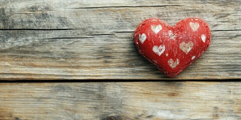 Fototapeta premium Valentine's Day idea on a wooden surface.