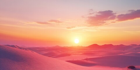 Obraz premium The clear sky transformed into a stunning gradient of oranges and pinks at sunset.
