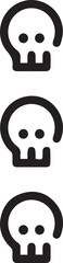 Skull icon symbol vector image illustration

