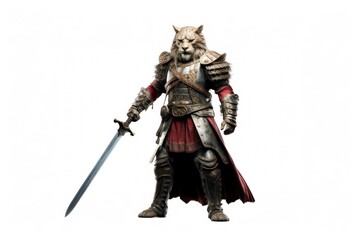 Sword medieval weapon white background.