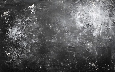 Obraz premium A textured black and white abstract background featuring speckles and gradients creating a dynamic visual effect.