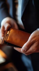 Close-up of a Luxurious Business Wallet