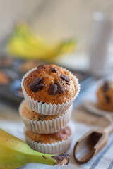 chocolate banana muffins