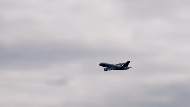 AMSTERDAM, NETHERLANDS - 28 AUGUST, 2024: Airbus A380 Emirates in the sky