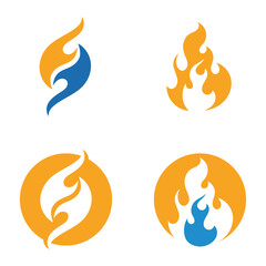 Water and fire logo symbol