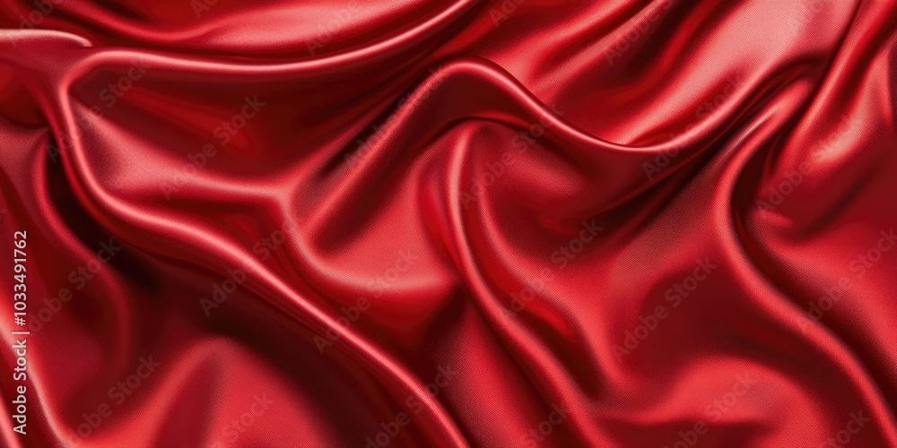 Poster beautiful, smooth red satin with copy space.