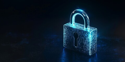 Fototapeta premium Innovative Digital Lock Representing Secure Data Protection