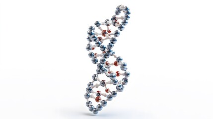 3D rendering of a DNA double helix structure