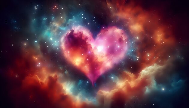 Cosmic Heart Nebula: A Celestial Display of Love