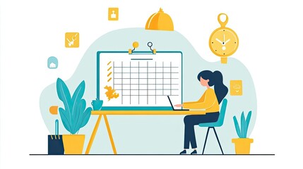 A weekly planner filled with tasks, representing the balance of home and work in remote jobs