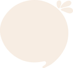 Abstract beige speech bubble with fluid, irregular edges and a small heart shape. Minimalistic design ideal for social media graphics, notes, or text overlays.