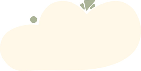 Minimalistic beige cloud-shaped background with small green accent shapes, ideal for use as a design element or overlay. Perfect for websites, presentations, and creative projects.