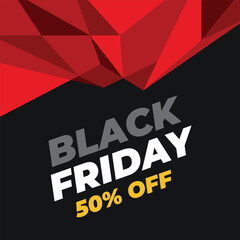 Flat black friday poster social media post template