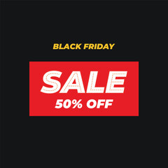 Flat black friday poster social media post template