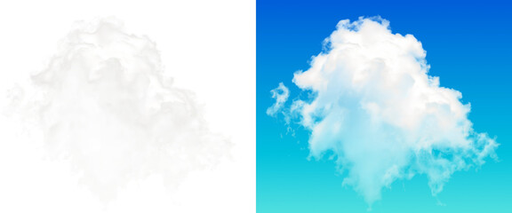 White Cloud Graphic Illustration