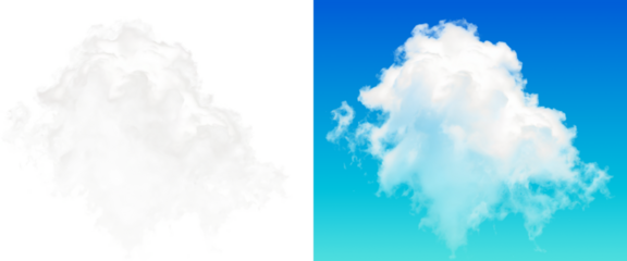 White Cloud Graphic Illustration