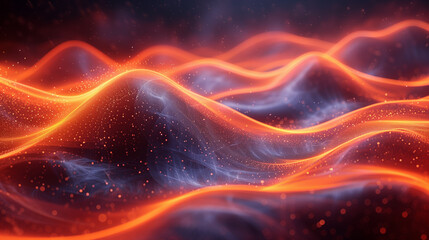 Fototapeta premium Abstract background with space. Abstract wave line background. Flow texture. Curve flow. Modern background design. Abstract design. Colourful wave on a black background. 