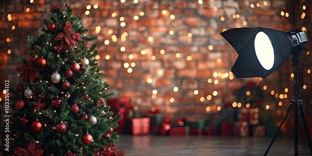 Poster christmas bokeh backdrop