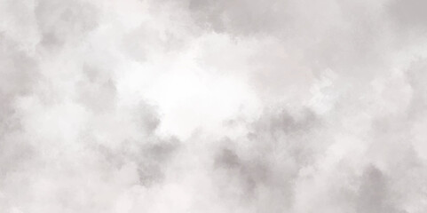 Abstract white and gray isolated cloud cumulus clouds. Gray aquarelle painted realistic fog or mist smoky textured canvas design. White and ash messy wall stucco texture background.	
