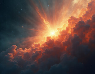 Fototapeta premium Space theme. Generative ai.