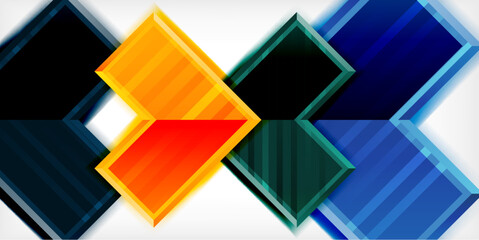 Arrow symbols created with 3d effects and line texture geometric abstract background