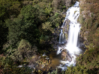 Rio Xestosa, Ourol, Lugo. Cascada, caída de agua. © Man