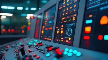 inside control room of power plant