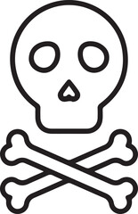 Skull icon symbol vector image illustration
